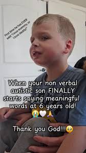 Autistic Nonverbal Boy Speaks to His Mom