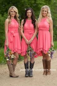 Coral Chiffon Short Bridesmaid Dresses 2019 Halter Knee Length Bridesmaid Dress Ch In 2020 Watermelon Bridesmaid Dress Bridesmaid Dresses 2016 Coral Bridesmaid Dresses