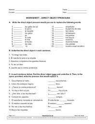 This pdf includes 50 exercises of spanish direct object pronouns practice. 31 Direct And Indirect Object Pronouns Spanish Worksheet Worksheet Resource Plans