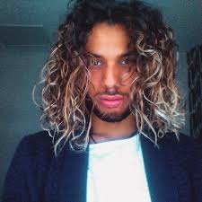 Long Natural Curly Hair For Men Highlights Curly Hair For Men Inspiration Curlyhai Long Natural Curly Hair Curly Hair Styles Naturally Mens Hairstyles