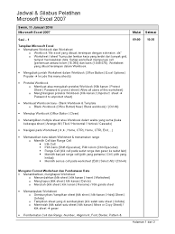 Check spelling or type a new query. Jadwal Silabus Pelatihan Microsoft Excel 2007
