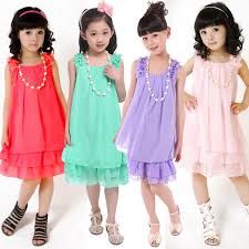 2015 Chiffon Lace Dresses Lovely Kids Casual Solid Sleeveless Girls Dresses Ebay Fashion Girl Sleeves Kids Summer Dresses Girls Casual Dresses