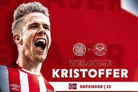 Ajer went off with a groin strain during the hoops' europa league win over aik and was rated as a major doubt for the ladbrokes premiership clash at ibrox. Kristoffer Ajer Completes Brentford Transfer As Ex Celtic Defender Agrees Five Year Deal Football Reporting