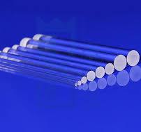 Fiber Bar İçin Parlatma Kuvars Cam Erimiş Silika Çubuk Şeffaf
