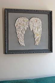 This angel wings wall art set makes for a lovely way to embellish your living room or bedroom wall. How To Make Map Paper Angel Wings Wall Decor Pillar Box Blue