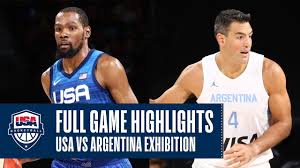Australia on july 12 and 16, argentina on july 13 and spain on july 18. Usa Vs Argentina Exhibition Full Game Highlights July 13 2021 Youtube