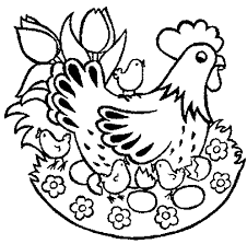 Dessins de poules a colorier. Dessin A Colorier D Une Poule De Pa Ques