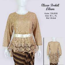 Kebaya bahan brokat nyaman dipakai model modern solo dijual. Atasan Brokat Liliana Blus Lengan Tanggung Murah Batikunik Com