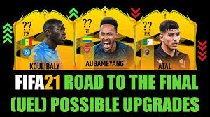 Pese a que la europa league también forma parte del juego, no ha trascendido si se formará ya o. Fifa 21 Road To The Final Uel Upgrades Predictions W Aubameyang Atal Kessie Diaby Portu Youtube