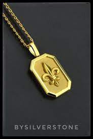 Gold Fleur Del Lis Gold Necklace Perfect Gift Jewelry For Your Loved One Black Hills Gold Jewelry Men S Necklace Mens Gold Jewelry