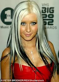 Christina aguilera looks playful with this long, high ponytail hairstyle at the the emoji movie world premiere on july 23, 2017. Christina Aguilera Ditches Fiery Red Locks And Goes Back To Platinum Roots Daily Mail Online