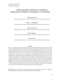 Pdf Artists And Their Artworks As A Model For Improving The Quality Of Teaching In Art Education