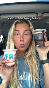 Wendys Frosty Caramel and Strawberry