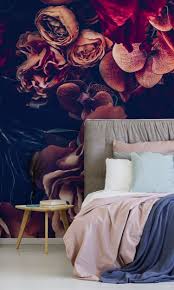 Find images of vintage floral. Dark Vintage Floral Wallpaper In The Bedroom Floral Wallpaper Bedroom Vintage Floral Wallpapers Master Bedroom Wallpaper
