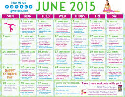 06 June 2015 Workout Calendar Natalie Jill Physical Exercise Management Of Obesity