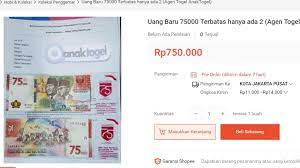Dalam rangka merayakan hari kemerdekaan republik indonesia, bank idonesia mengeluarkan uang baru rp 75.000, berikut jadwal dan cara menukarkannya. Uang Baru Rp 75 000 Dijual Seharga Jutaan Rupiah Di Olshop Ini Respons Bi