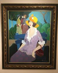 Color Mood Composition Itzchak Tarkay Was A Master Of Them All His 2007 Painting Mocking Birds Invites Viewers In And Ma Painting Art Day Figurative Artists