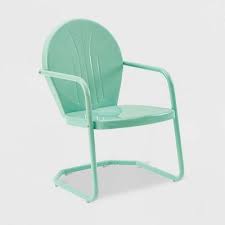 Griffith Metal Chair Aqua Crosley In 2020 Outdoor Chairs Metal Outdoor Chairs Mid Century Patio Furniture