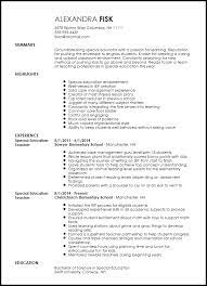 Creative special education teacher resume example guide getting hired by the newest schools means your resume has to be up to the task. Free Special Education Teacher Resume Example Resume Now