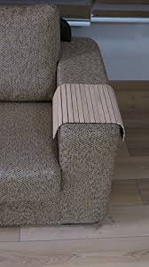 Made to measure stretch covers from plumbs youtube. Handmade Sofa Tray Table With Natural Wood And Rug Design Fabric Blue Back Cover Buy Online In Andorra At Andorra Desertcart Com Productid 63423275
