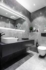 Incorporating the colors black and white with charcoal gray in a bathroom can make it look beautiful. 40 Grey Bathroom Ideas Grey And White Bathrooms Grey Bathroom Tiles
