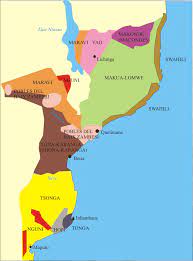East African Linguistic Groups Mozambique Language Map Language