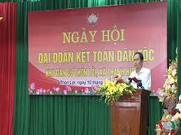 Nhân dân và cán bộ thôn Lời, xã Thanh Hương vừa long trọng tổ chức Ngày hội  Đại đoàn kết toàn dân năm 2024.