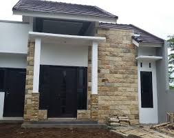 Warna cat rumah minimalis tampak depan. Desain Keren Rumah Minimalis Batu Alam Terbaru 2021