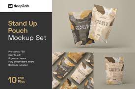 Download Stand Up Pouch Mockup Set Creative Photoshop Templates Creative Market