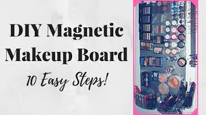 This magnetic diy makeup organizer board is a perfect way to clear up some counter top space. Diy Magnetic Makeup Board In 10 Easy Steps