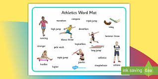 On the track, all events 1500m and shorter include three rounds of competition (heats, semifinals, final). Athletics Word Mat