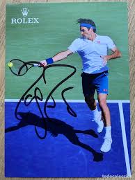 Roger federer perdió en su regreso a las competencias en tierra batida. Open Usa Autografo Original Roger Federer Rolex Buy Autographs At Todocoleccion 221814930