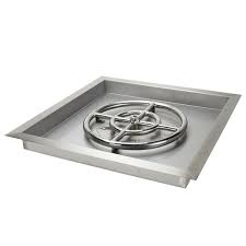 Speak with our team from fire pit art when searching for a steel fire pit for your outdoor space. 18 Square Stainless Steel Drop In Fire Pit Pan W 12 Burner