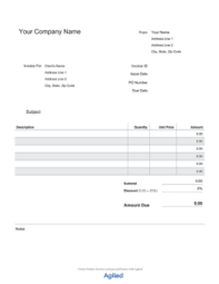 Use it for all your dj services. Editable Dj Invoice Template Agiled Free Download