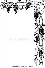 Black And White Vines Clipart Grape Vines Clip Art U17800458 Grape Drawing Vine Drawing Grape Vines