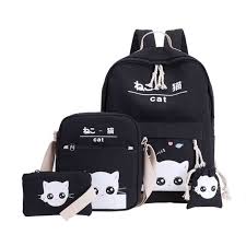 Et transportera votre chat derrière vous en toute tranquillité. Mod Ensemble De Sac A Dos Chic En Toile 4 En 1 Noir Achat Vente Sac A Dos 6294894896656 Cdiscount