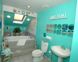 Align bathing and showering stations on a small bathroom's longest wall. Beachy Bathroom Ideas Beach Themed Small Seaside Mkumodels Layjao