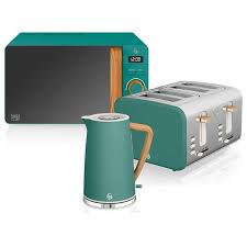 Set Petit Dejeuner Bouilloire Grille Pain Micro Ondes 20l Nordic Vert Swan Strp1061greneu Verde 44324 Achat Vente Grille Pain Toaster Cdiscount