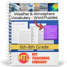 Find the 6th grade lesson plans included in our curriculum or learn how to make your own lesson plans for your sixth grader! Weather And Atmosphere Vocabulary Word Puzzles 6th 8th Grade Homeschool Curriculum Fair