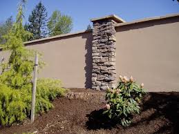 Stucco Retaining Wall Help Choose Retaining Wall Material Landscape Design Forum Backyard Fences Modern Fence Front Yard Fence
