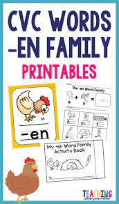 Help Your Students Learn Their Cvc Words With This Printable Activity Pack These Activit Word Family Activities Kindergarten Word Families Phonics Instruction
