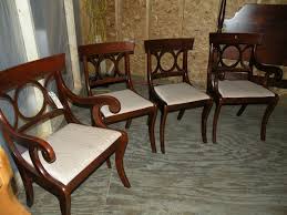 Antique Tell City Sabre Leg Set Of 4 Upholstered Mahogany Dining Room Chairs Ebay Refinished Chairs Chair Old Chairs