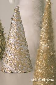 Pin By Rachel Like A Saturday On Christmas Mini Tree Gold Christmas Decorations Diy Christmas Tree Cone Christmas Trees