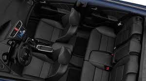 Aerial View Of Civic Tourer Interior Focussing On Black Coloured Furnishing Front And Back Seats And Driver S Cockpit Hatchback Honda Honda Civic