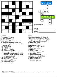 This math puzzle is not for the faint at heart—or mind. Math Cross Puzzle Puzzle 25 Education World