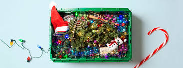 If you prefer small christmas trees, decorate them in a laconic style. 10 Ridiculously Easy Holiday Decoration Storage Hacks