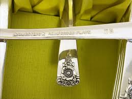 Made by w m rogers. Large Set Of Wm Rogers Repousse Floral Pattern Reinforced Silverplate Flatware In Silverware Box Apx Service For 8 Like New Condition