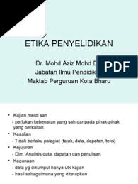 Sekolah menengah kebangsaan pintu geng, kg pintu. Etika Penyelidikan