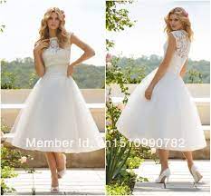 Mid Calf Lace Wedding Dresses Google Search Vestido De Noiva Longuete Vestido De Noiva Curto Vestidos De Dama De Honra Branco