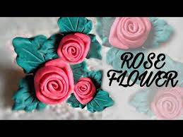 Flower With Clay Rose Flower With Clay Clay Art Youtube Clay Art Flowers Art Clay
